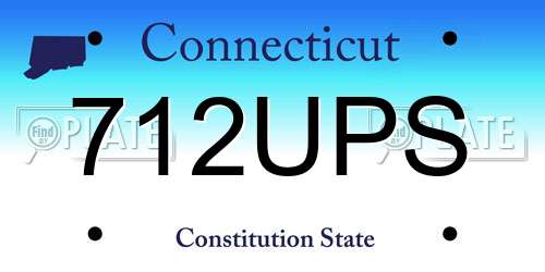 712UPS Connecticut License Plate
