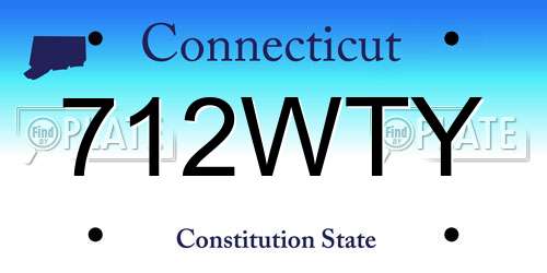 712WTY Connecticut License Plate