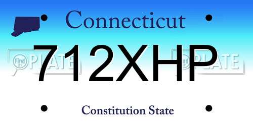 712XHP Connecticut License Plate