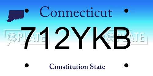 712YKB Connecticut License Plate