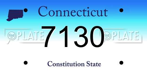 7130 Connecticut License Plate