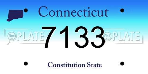 7133 Connecticut License Plate