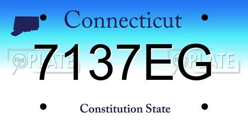 7137EG Connecticut License Plate