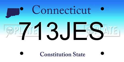 713JES Connecticut License Plate