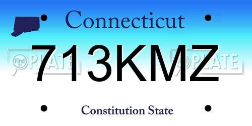 713KMZ Connecticut License Plate