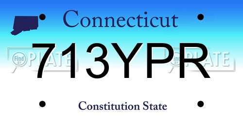 713YPR Connecticut License Plate