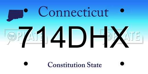 714DHX Connecticut License Plate