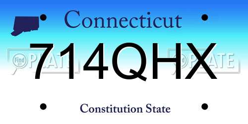714QHX Connecticut License Plate