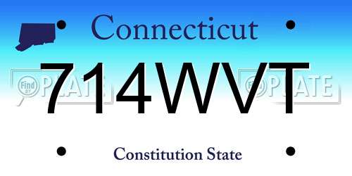 714WVT Connecticut License Plate