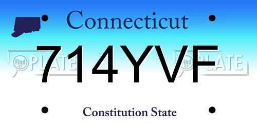 714YVF Connecticut License Plate