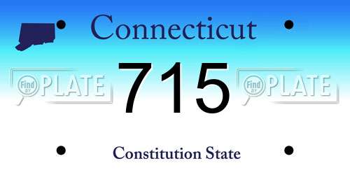715 Connecticut License Plate