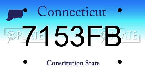 7153FB Connecticut License Plate