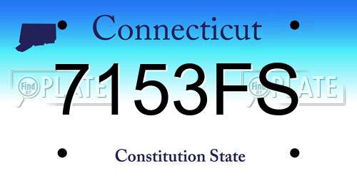 7153FS Connecticut License Plate