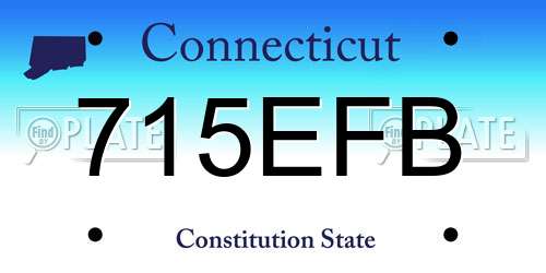 715EFB Connecticut License Plate