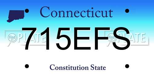 715EFS Connecticut License Plate