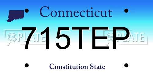 715TEP Connecticut License Plate