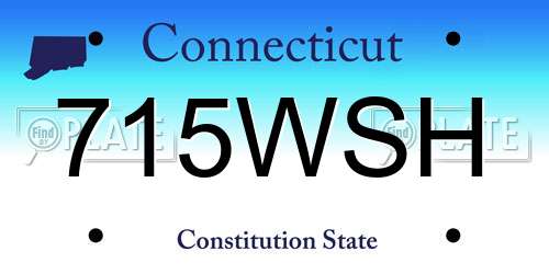 715WSH Connecticut License Plate