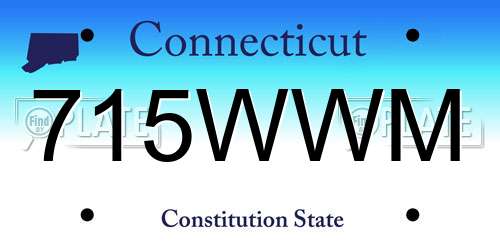 715WWM Connecticut License Plate