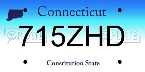 715ZHD Connecticut License Plate
