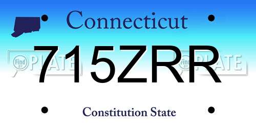 715ZRR Connecticut License Plate