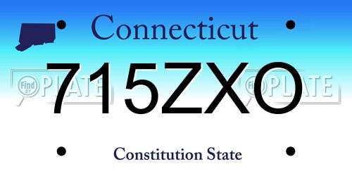 715ZXO Connecticut License Plate