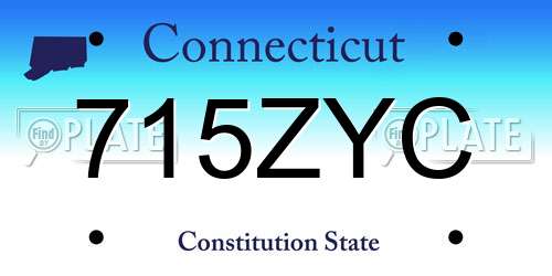 715ZYC Connecticut License Plate