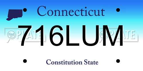 716LUM Connecticut License Plate
