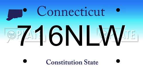 716NLW Connecticut License Plate