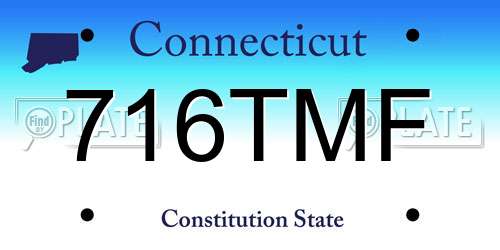 716TMF Connecticut License Plate
