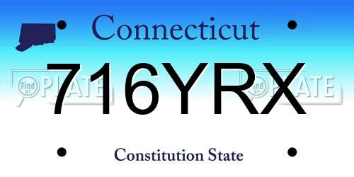 716YRX Connecticut License Plate