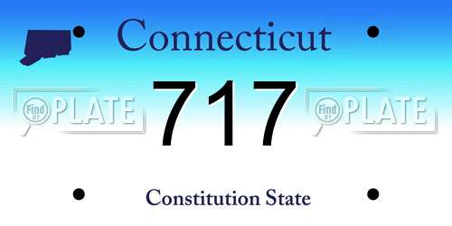 717 Connecticut License Plate