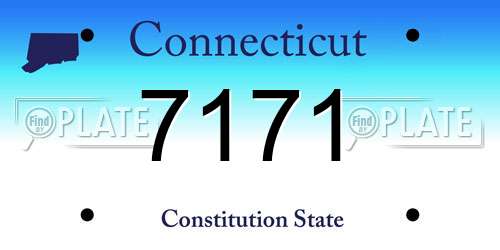 7171 Connecticut License Plate