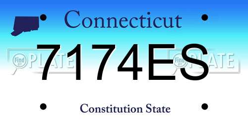 7174ES Connecticut License Plate