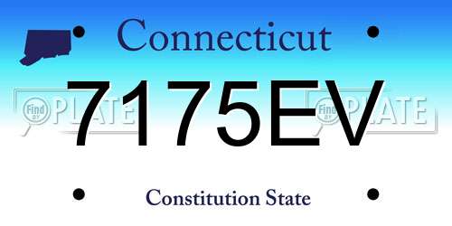 7175EV Connecticut License Plate