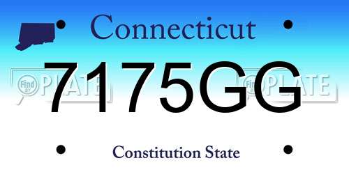 7175GG Connecticut License Plate