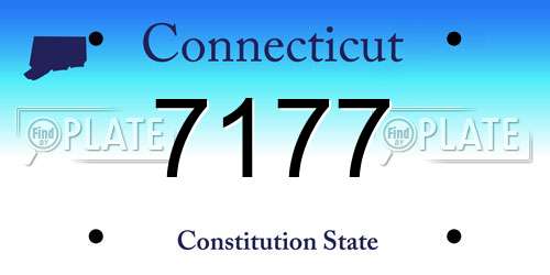 7177 Connecticut License Plate