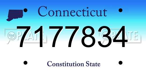 7177834 Connecticut License Plate