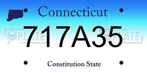 717A35 Connecticut License Plate