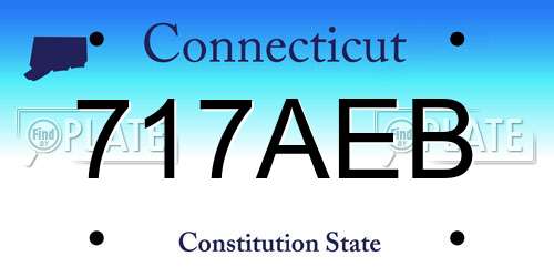 717AEB Connecticut License Plate