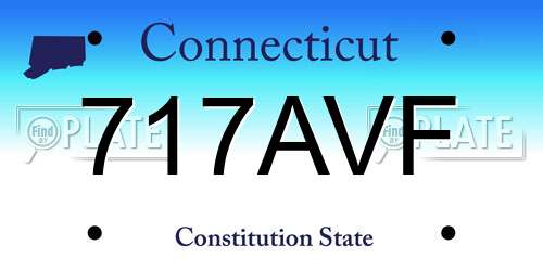 717AVF Connecticut License Plate