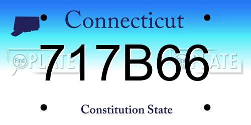 717B66 Connecticut License Plate