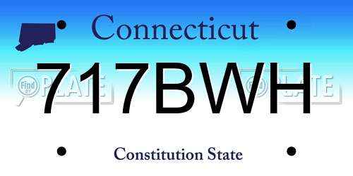 717BWH Connecticut License Plate