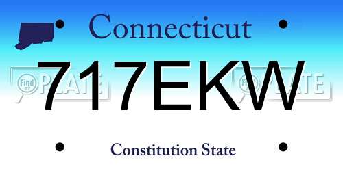 717EKW Connecticut License Plate