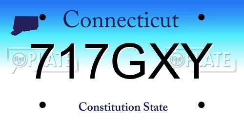 717GXY Connecticut License Plate