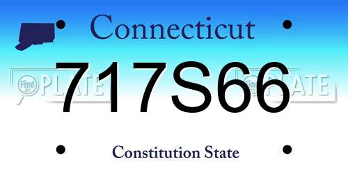 717S66 Connecticut License Plate