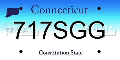 717SGG Connecticut License Plate