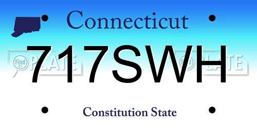 717SWH Connecticut License Plate