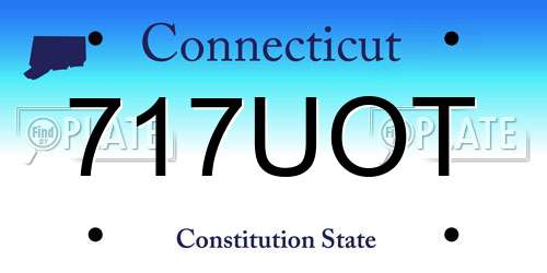 717UOT Connecticut License Plate