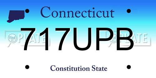 717UPB Connecticut License Plate