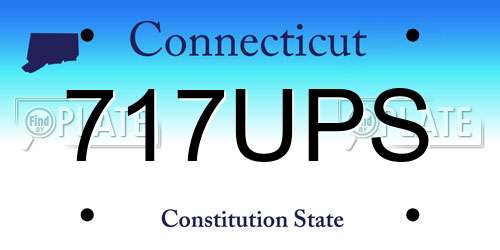 717UPS Connecticut License Plate